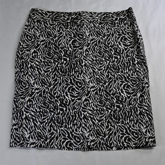 LOFT 12 Brown Pattern‎ Zip Womens Straight Pencil Skirt - Picture 1 of 8